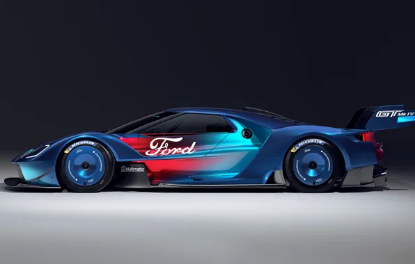 Ford, side view, Limited Edition, EcoBoost, twin-turbo, 2023, Track Supercar, Ford GT Mk IVо