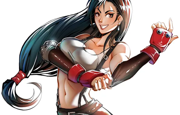 Chest, girl, art, Final Fantasy, square enix, Final Fantasy VII, Tifa Lockhart
