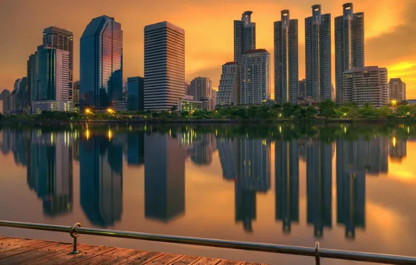 Picture sunset, the city, beauty, the evening, Thailand, Bangkok, Thailand, Bangkok