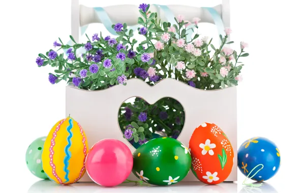 Picture flowers, eggs, Easter