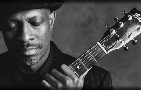 Picture music, guitar, hat, face, musician, blues guitarist, keb mo, men's striped suit jacket