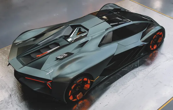 Auto, Lamborghini, Machine, The concept, Art, Rendering, Supercar, Hypercar