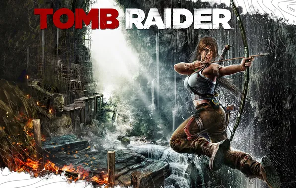 Picture girl, Tomb Raider, climber, Lara Croft