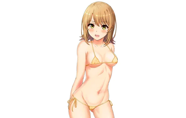 Girl, sexy, cleavage, boobs, anime, beautiful, short hair, pretty