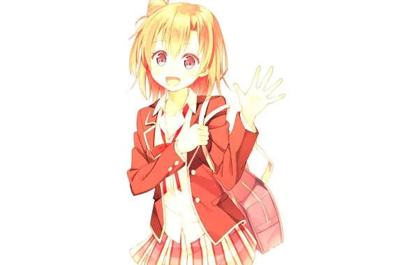 Girl, white background, Oregairu