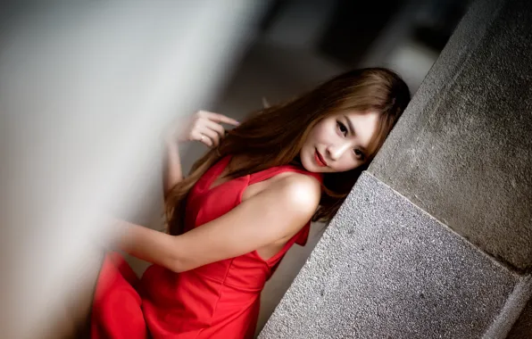 Look, girl, hair, dress, Asian