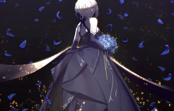 Girl, roses, the saber, Saber Age, Fate / Grand Order, The destiny of a great …