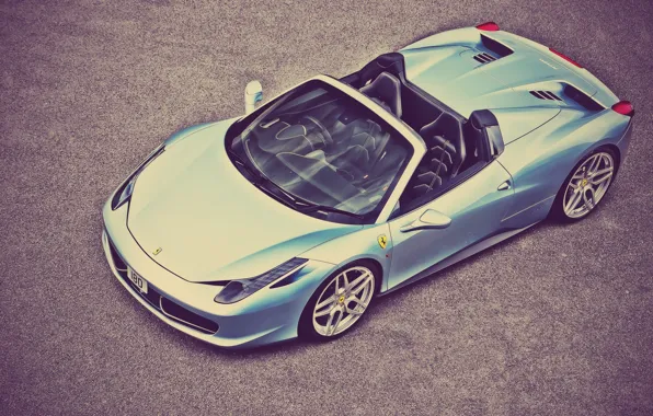 Picture Ferrari, 458, Italia, Spider, A Kahn Design, Top View of the Front