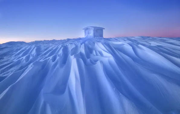 Winter, snow, hut, the snow, house, Andrey Bazanov