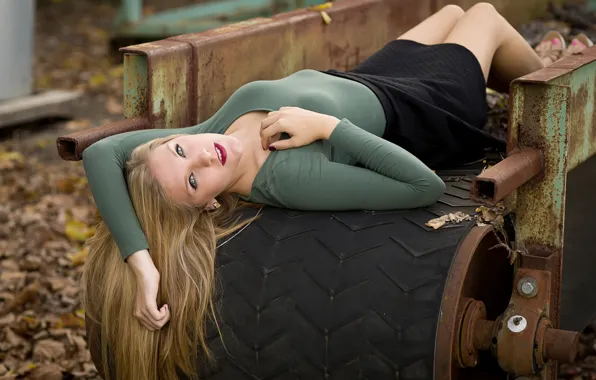 Girl, skirt, legs, Lauren, the conveyer belt