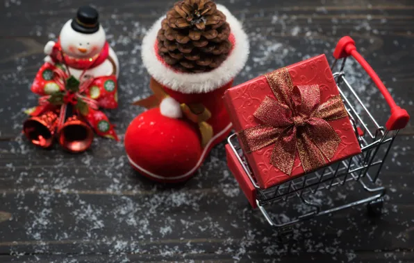 Picture holiday, box, gift, toy, new year, Christmas, truck, Christmas decorations