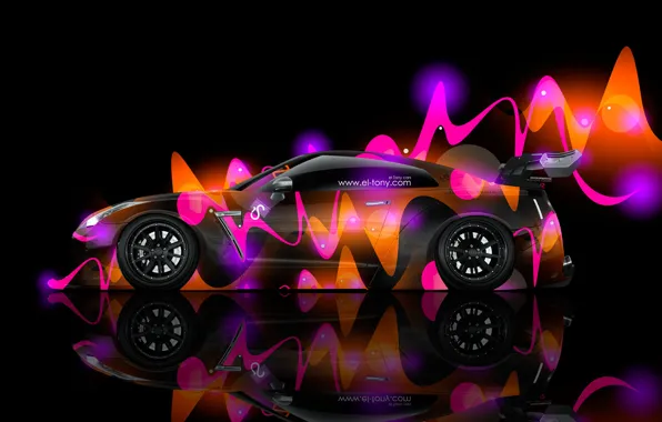 Style, Nissan, Wallpaper, Nissan, GT-R, Abstract, Photoshop, Abstract