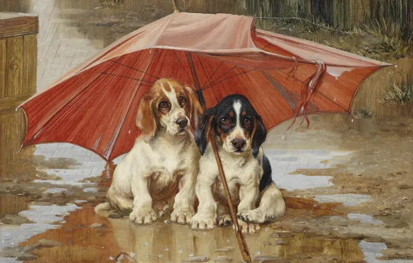 1893, British artist, British painter, oil on canvas, Wait until the clouds, William Henry Hamilton …