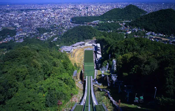 Picture Japan, Hokkaido, panorama, jump, Sapporo