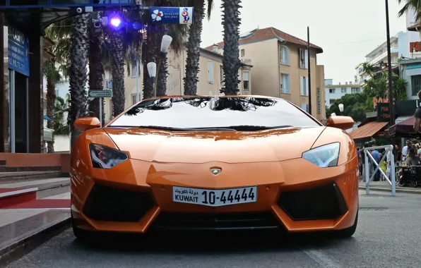Picture car, Lamborghini Aventador, sport cars city, soprt