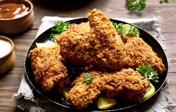 Lemon, meat, dish
