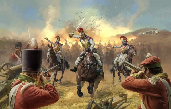The explosion, gun, the battle, cavalry, Money Shots