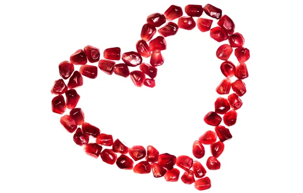 Heart, grain, Valentine's Day, garnet