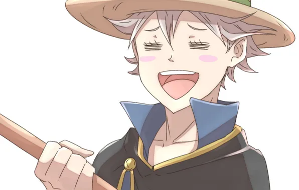 Wallpaper smile, hat, boy, Black Clover, Asta, Black Clover for