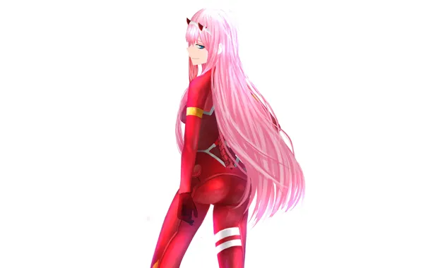 Girl, background, art, 002, Darling In The Frankxx, Cute in France