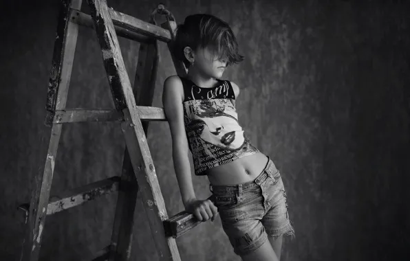 Photo, girl, monochrome, Chakhvadze Bessarion
