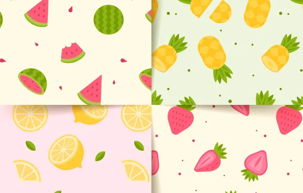 Background, texture, strawberry, fruit, patterns, Summer, collection