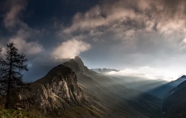 Picture light, mountains, nature, morning