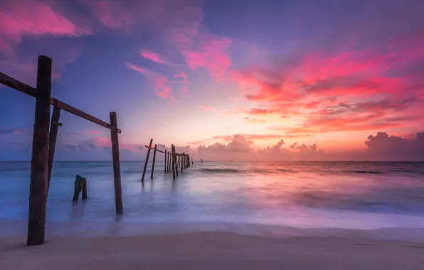 Picture sand, sea, wave, beach, summer, sunset, summer, beach