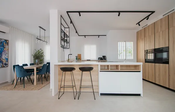 Style, Villa, interior, Italy, kitchen, dining room, dining area, Italian design