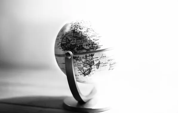 Macro, background, globe