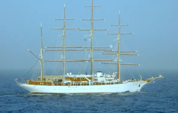 Sea, sailboat, haze, Sea Cloud