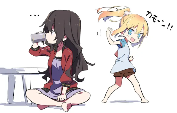 Girls, white background, amaryllis class