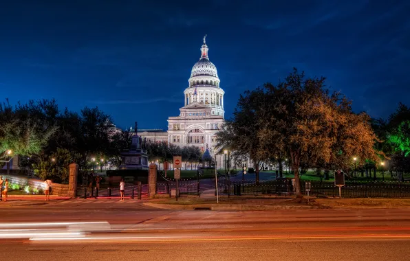 Night, Austin, night, Austin, usa, Texas, Texas