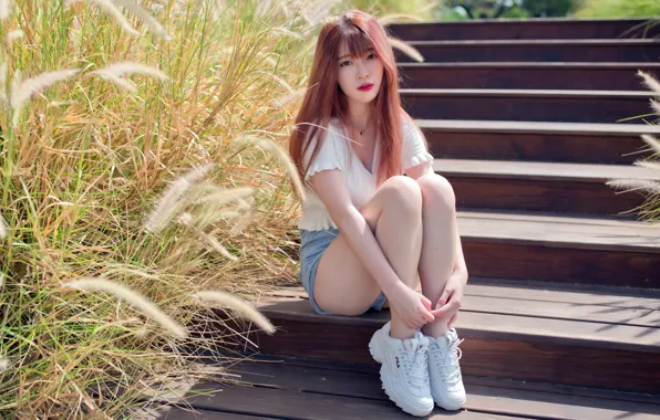 Picture pose, girl, Asian