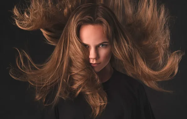 Girl, hair, stroke, Robert Lipic, As the world falls Down