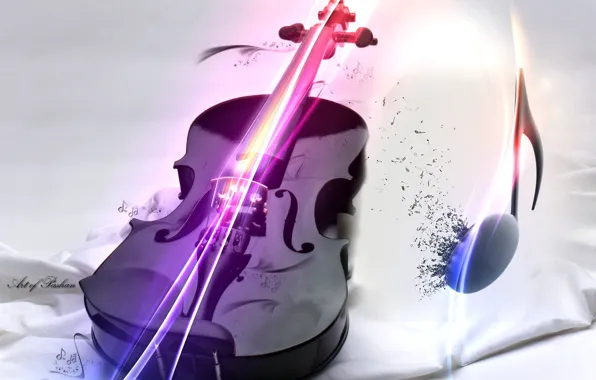 Violin, black, note, inspiration, on white, Violin