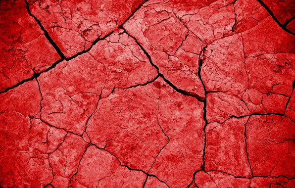 Picture cracked, earth, texture, red