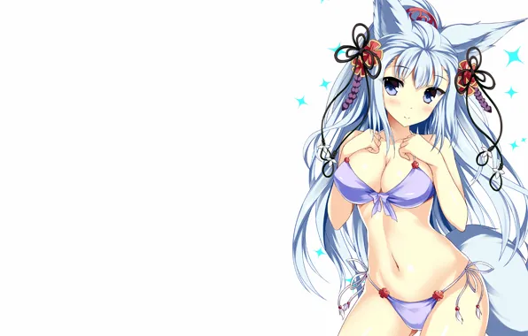 Girl, sexy, cleavage, long hair, boobs, anime, beautiful, pretty
