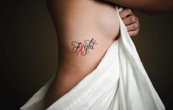 Picture tattoo, freckles, Fight, breast cancer