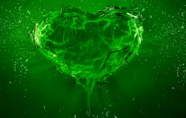 Picture drops, pattern, heart, color, the volume