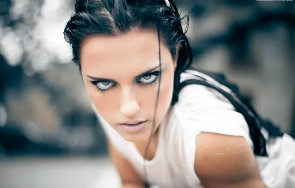 Look, girl, model, wet