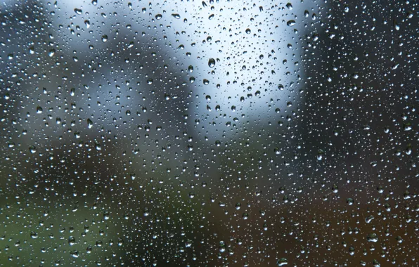 Glass, water, drops, surface