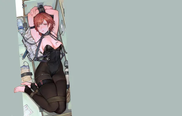 Girl, hot, boobs, anime, pretty, leather, breasts, babe