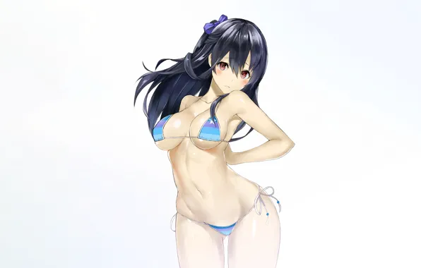 Picture girl, sexy, cleavage, long hair, boobs, anime, beautiful, pretty
