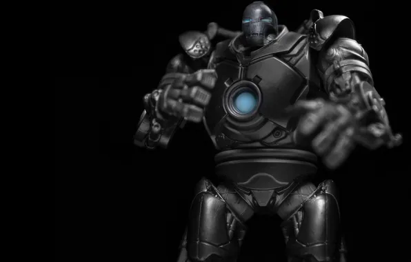 Macro, toy, robot, iron man
