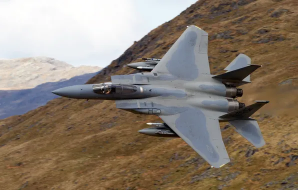 The sky, weapons, the plane