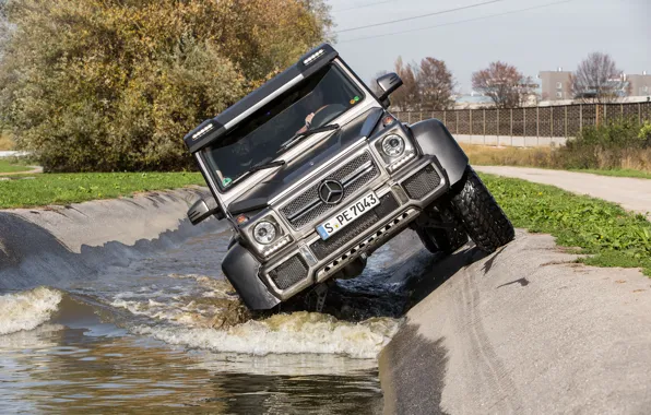 Water, SUV, Mercedes, AMG, G63, 6x6