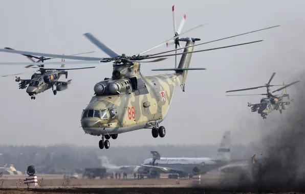 Helicopters, miles, mi-26
