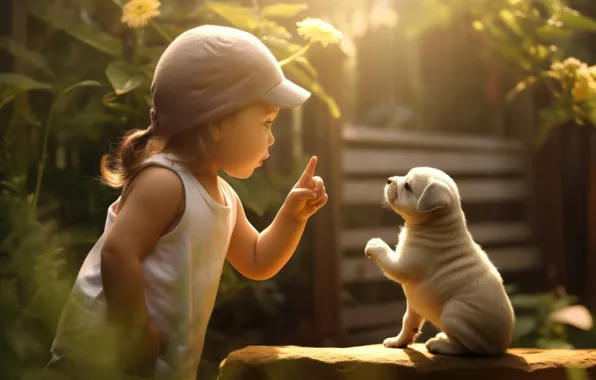 White, summer, light, pose, stone, the game, child, hand