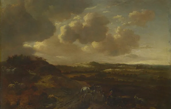 Picture picture, nature, Willem Buytewech, Landscape with dunes, Willem Buytewech